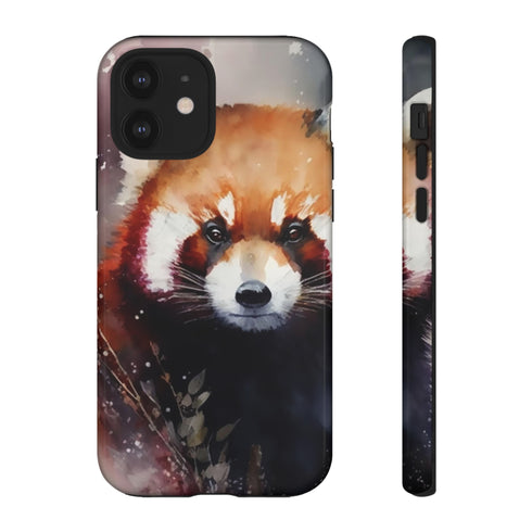 Red Panda in Watercolor - Impact Resistant Phone Case iPhone 12 Glossy